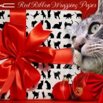Tabs for MAC Red Ribbon Wrapping Paper