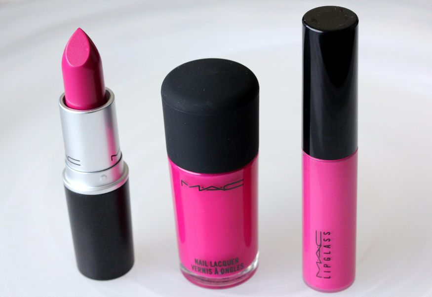 MAC Girl About Town Lipstick, Lipglass and Nail Lacquer from the. 