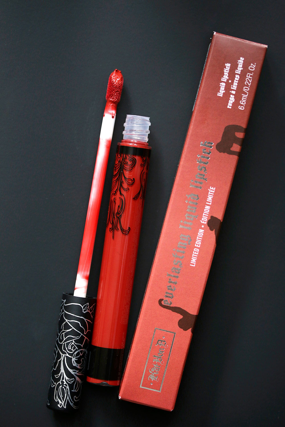 formel gnier Implement Righteous Red Kat Von D Beauty Everlasting Liquid Lipstick in Project  Chimps - Makeup and Beauty Blog