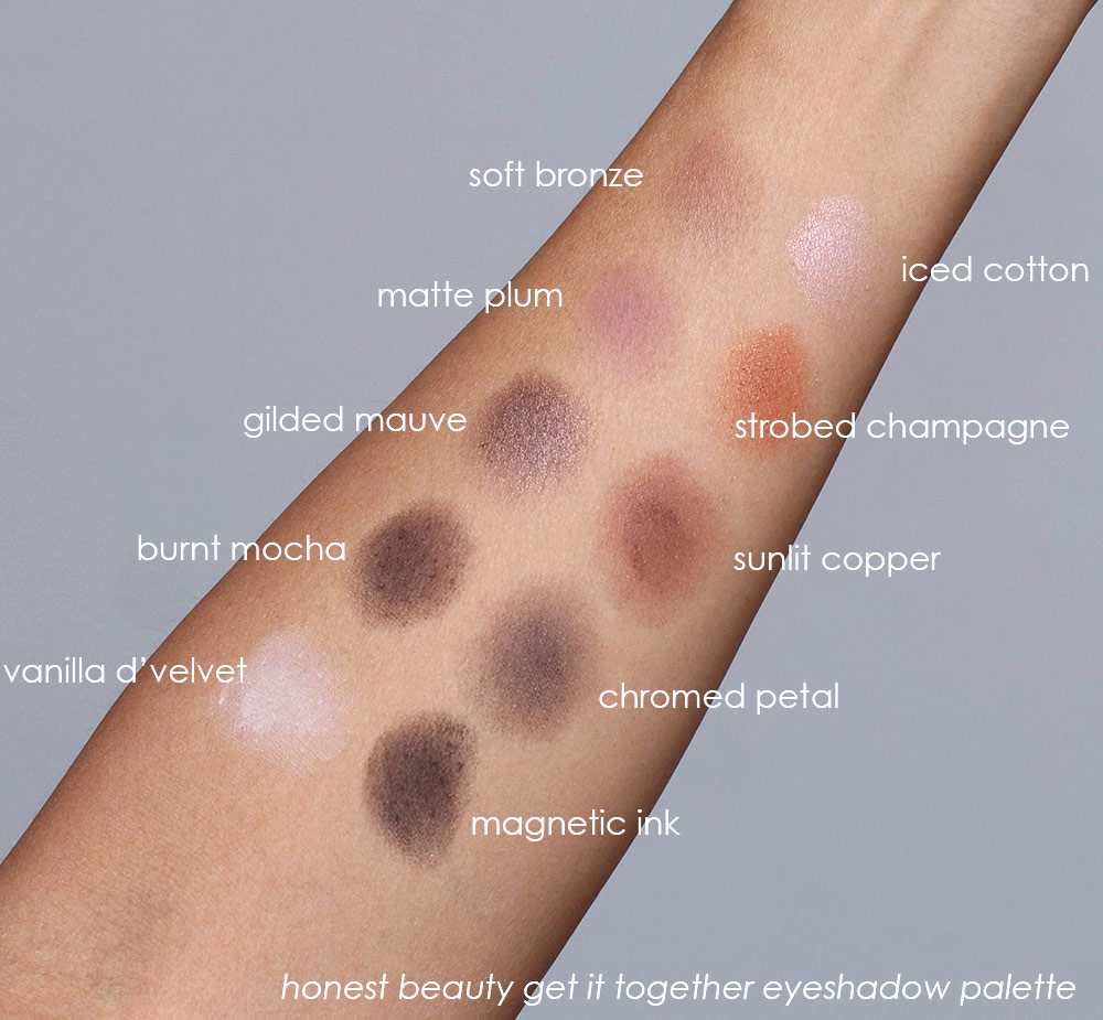 honest beauty get it together eye palette swatches
