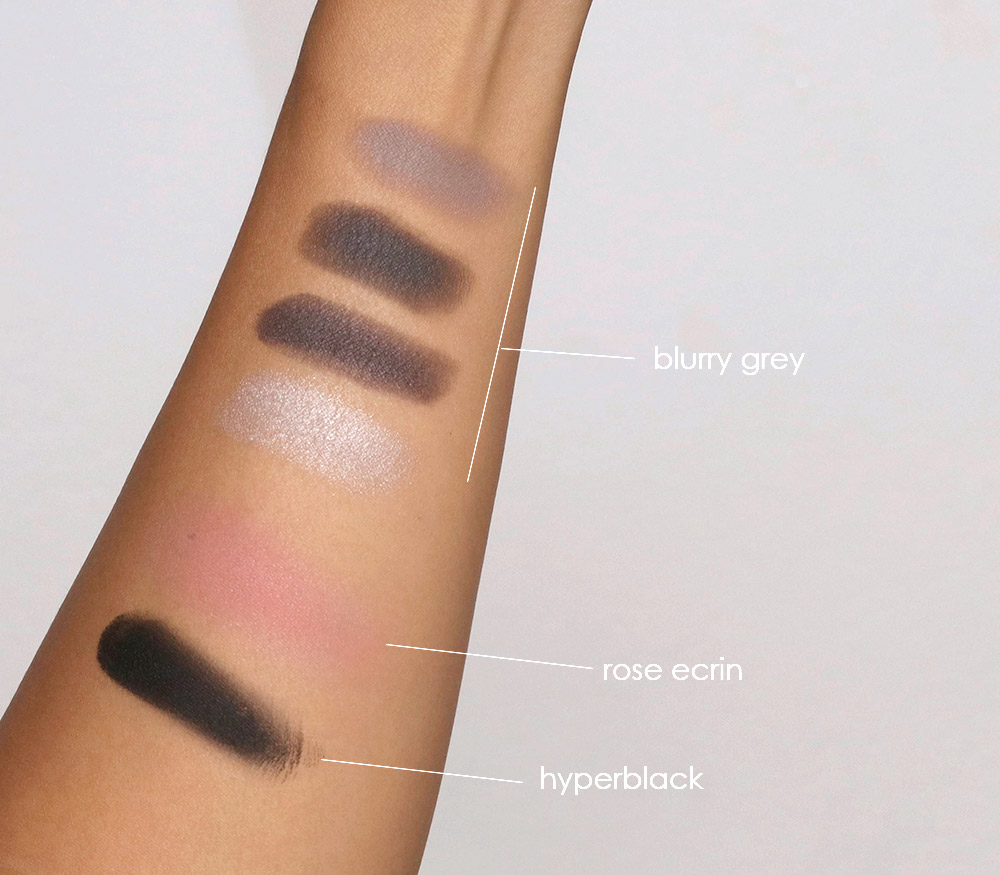 chanel blurry grey rose ecrin swatches