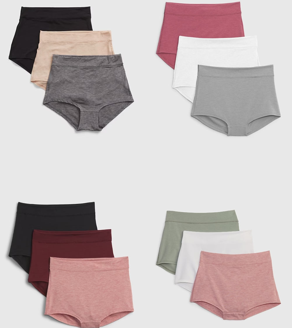 GAP Womens 3-Pack High-Rise Thong Underpants Underwear